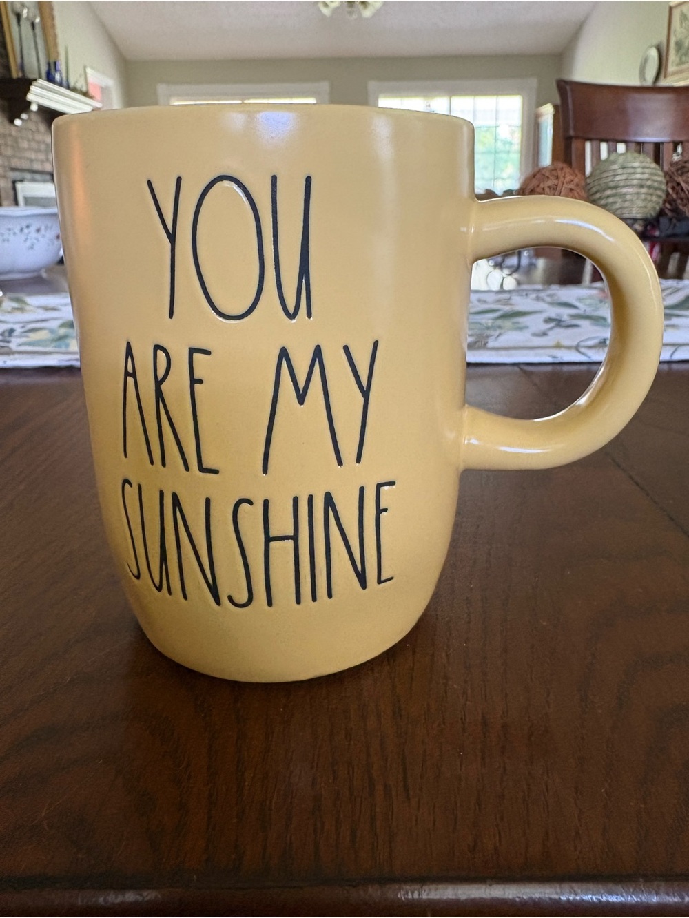 Rae Dunn Yellow 'You Are My Sunshine' Ceramic Mug